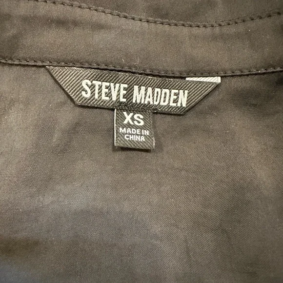 Steve Madden Tori Tie Waist‎ Wide Leg Satin Black Jumpsuit Size XS NWOT - Picture 11 of 16